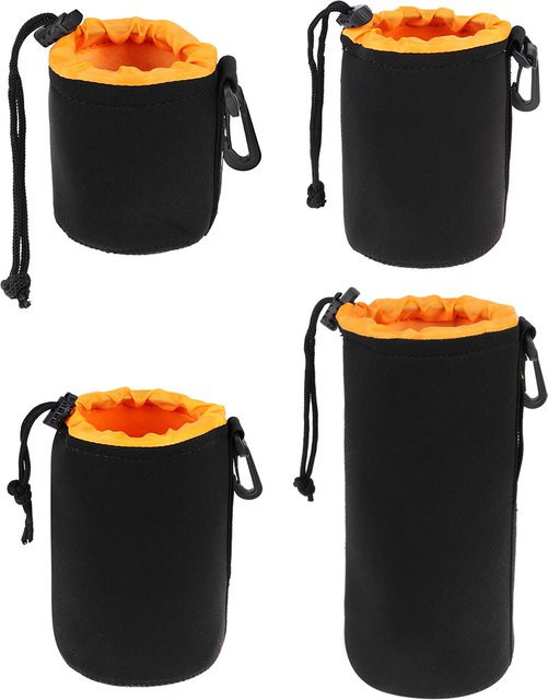 Wasserdichte Neopren Objektivschutzhülle mit Kordelzug in Schwarz für Canon und Sony Digitalkameras - Bild 1