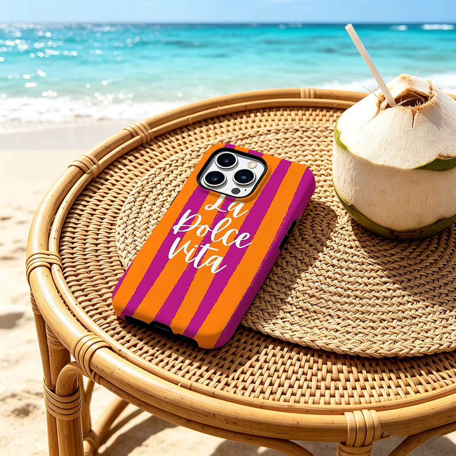 CaseChic Dolce Vita Charm Cover Matte Bumper Hülle mit MagSafe für iPhone 17 16 15 14 Plus Pro Max Stoßfestes Hardcase in Multicolour - Bild 4