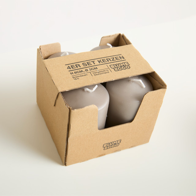 BLUME2000 Kerzen Set in Grau, 4er-Set - Bild 1