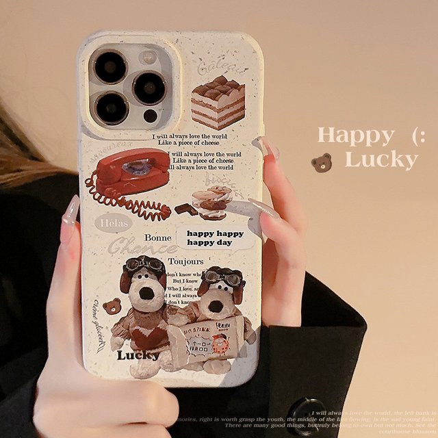 Stoßfeste Silikon-Handyhülle mit Cartoon-Welpen-Design für iPhone 11 bis iPhone 16 Pro Max von MUQGEW - Bild 1