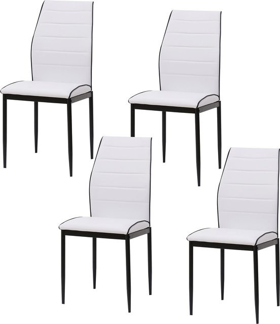 HTI-Living Stuhl Madison in Weiß aus Kunstleder (PU) B/T/H: 49 x 57 x 96 cm - Bild 1