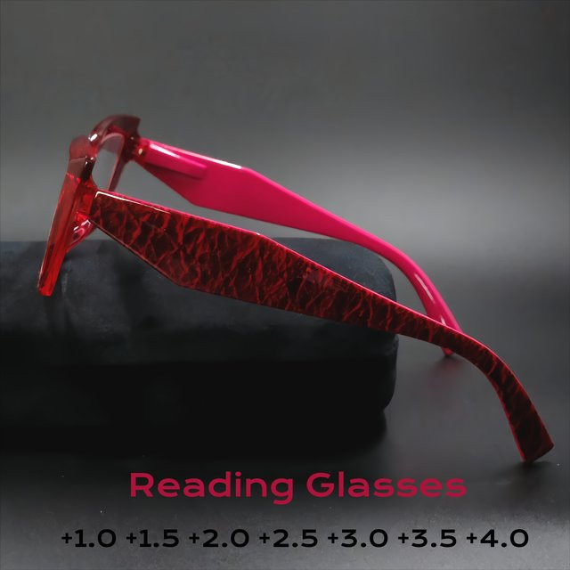 ERIKOLE Lesebrille Cat Eye, Vollrand, Kunststoff, rot, Damen - Bild 1