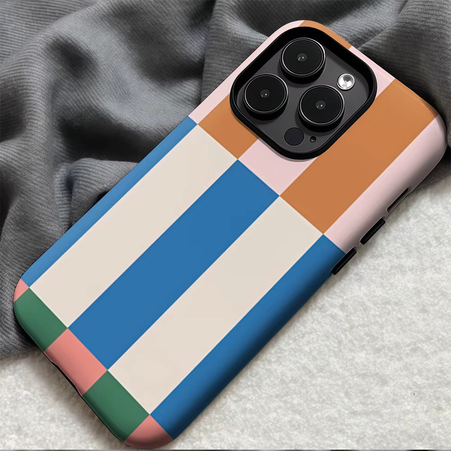 Magnetische iPhone Hülle in Pastellfarben mit Doppelschicht-Design für iPhone 17 16 15 14 Pro Max Plus, Mehrfarbig - Bild 3