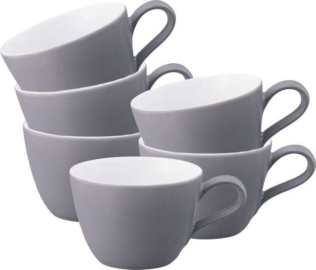 Seltmann Weiden Kaffeetassen Life Fashion Grau 6er Set mit 240 ml Füllmenge - Bild 1