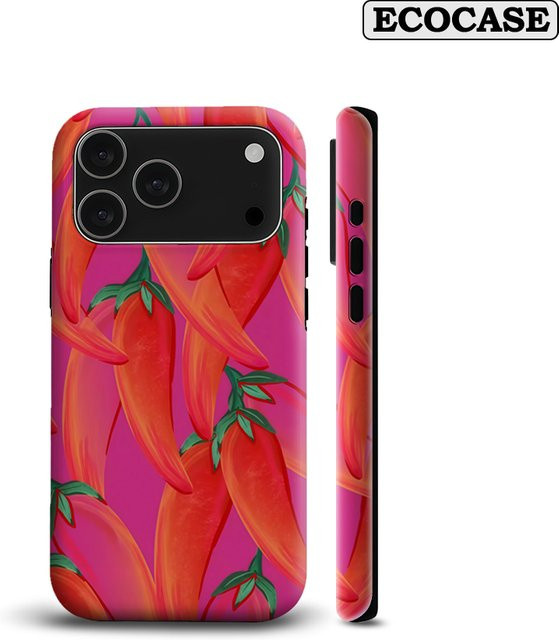 Potdemiel Handyhülle mit Chili-Pfeffer Design in Fuchsia-Rot für iPhone 17 16 15 14 13 Pro Max Plus mit Magnetfunktion und Doppel-Schutzschicht - Bild 1