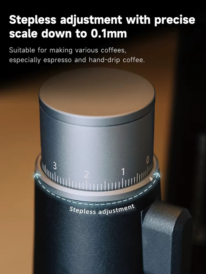 STARSEEKER EDGE Mini Elektrische Kaffeemühle mit 38mm Metall-Kegelmahlwerk, stufenlos einstellbar, Typ-C, für Zuhause und Outdoor, in Schwarz oder Weiß - Bild 2