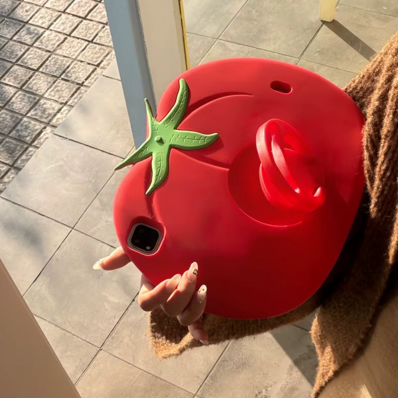 Cartoon-Tomaten Tablet-Hülle für Apple iPad Mini, Air und Pro in Rot - Bild 3