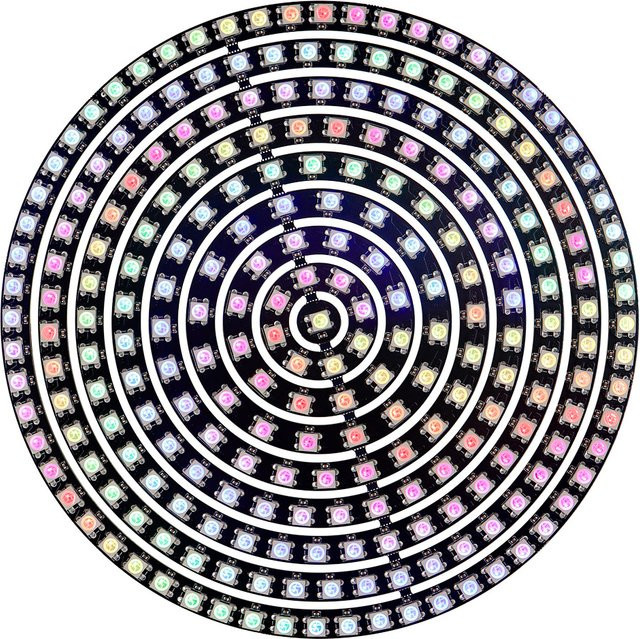TNALANT WS2812B LED-Pixelring individuell adressierbare RGBIC LEDs mit integriertem IC, Schwarz/Weiß PCB - Bild 1