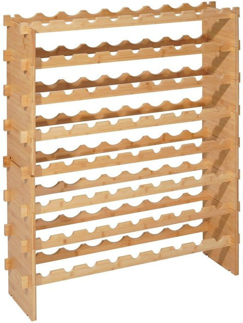 Buying Solutions MB Modulares Weinregal aus Kiefernholz in Braun, 8 Etagen für 72 Flaschen, freistehendes Weinlagerregal - Bild 1