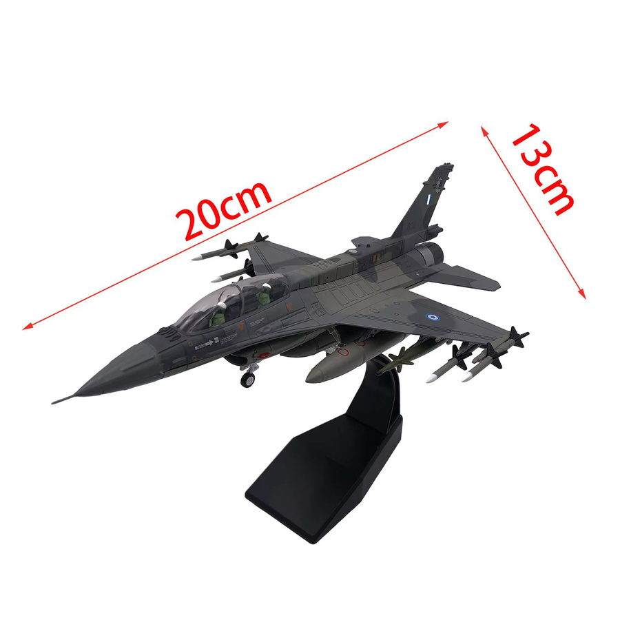 MagiDeal F16 Druckguss-Kampfflugzeugmodell, 1:72, Metall, Grau - Bild 3
