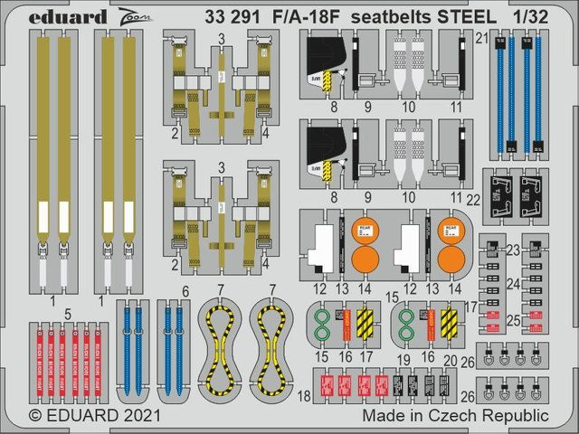 Revell F/A-18F Super Hornet, Seatbelts STEEL - Bild 1