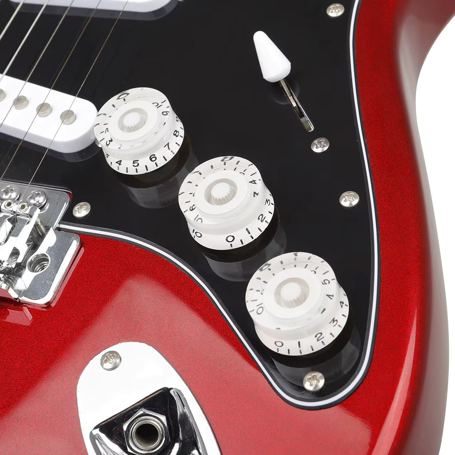 IRIN E-Gitarre Lautstärkeregler Kappen aus Acryl in Transparent Weiß, 3 Stück - Bild 2