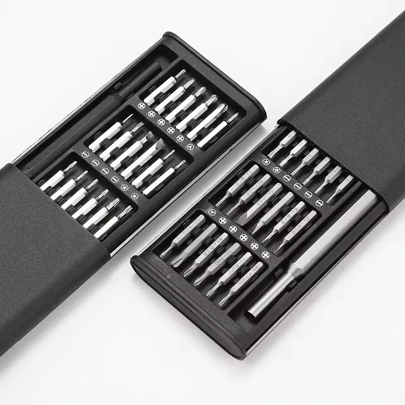 25-in-1 Magnetisches Präzisions-Schraubendreher-Set in Schwarz für die professionelle Reparatur von Telefon, PC und Elektronik mit Torx- und Sechskant-Bits - Bild 3