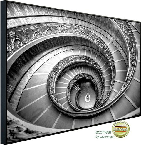 papermoon EcoHeat Infrarotheizung Treppen Schwarz Weiss Matt-Effekt mit App-Steuerung und Überhitzungsschutz - Bild 1