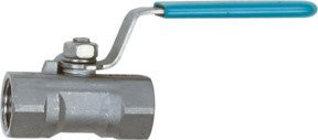 Riegler Edelstahlkugelhahn 1.4408, 1-teilig, kleine Baureihe, G 1 1/4, DN 32, Farbe: Silber - Bild 1