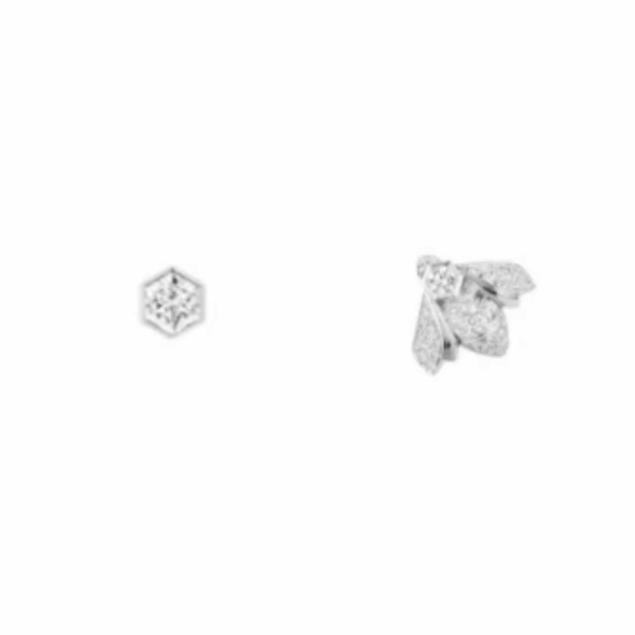 MESSITOK Ohrringe 925 Silber, Asymmetrisch, Damen, Bienen und Liebe - Bild 6