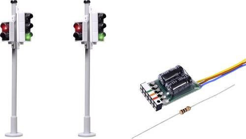 Viessmann Modelltechnik 2er Set Verkehrsampel mit Fußgängerampel für H0 Spur Modellbau - Bild 1