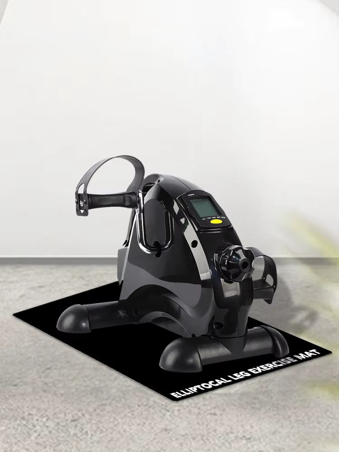 JOCESTYLE Ellipse-Beintrainer-Matte unter dem Schreibtisch, weiche Fitnessmatte zum Bodenschutz in Schwarz, Breite: 43 cm - Bild 6
