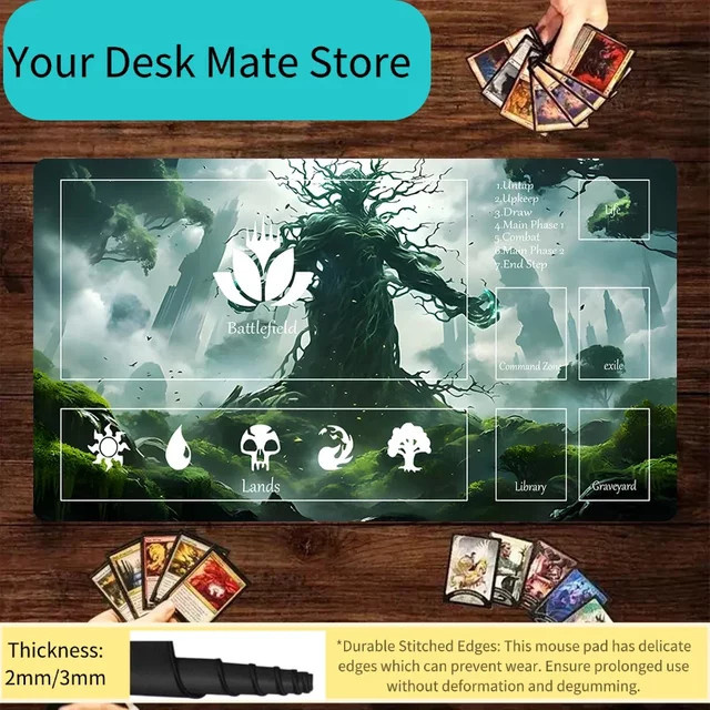 Potdemiel Mauspad Green Giant Tree Man Spielmatte in Multicolour für Magic Trading Card Gaming und PC-Zubehör - Bild 1