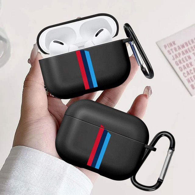 Schutzhülle für AirPods 1 2 3 Pro Pro 2 Pro 3 in Blau und Rot mit Logo - Bild 1