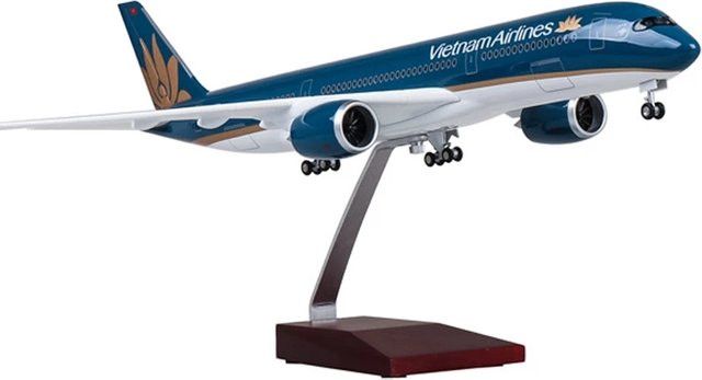 ZOCO Flugzeugmodell Airbus A350 Vietnam Airlines 1/142 aus Harz mit Licht und Radfahrwerk, Länge: 47 cm - Bild 1