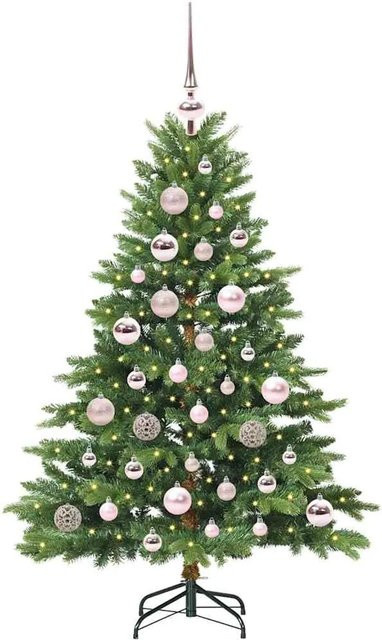 vidaXL Künstlicher Weihnachtsbaum mit 150 warmweißen LEDs in Grün, Höhe: 120 cm, aus PE und PVC - Bild 1