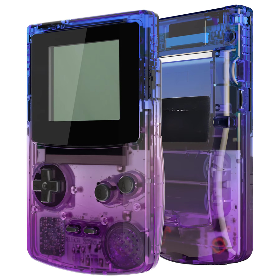 eXtremeRate Gradient Full Housing Cover Shell mit Tasten für Gameboy Color in Multicolour und Blau, passend für GBC OSD IPS - Bild 4