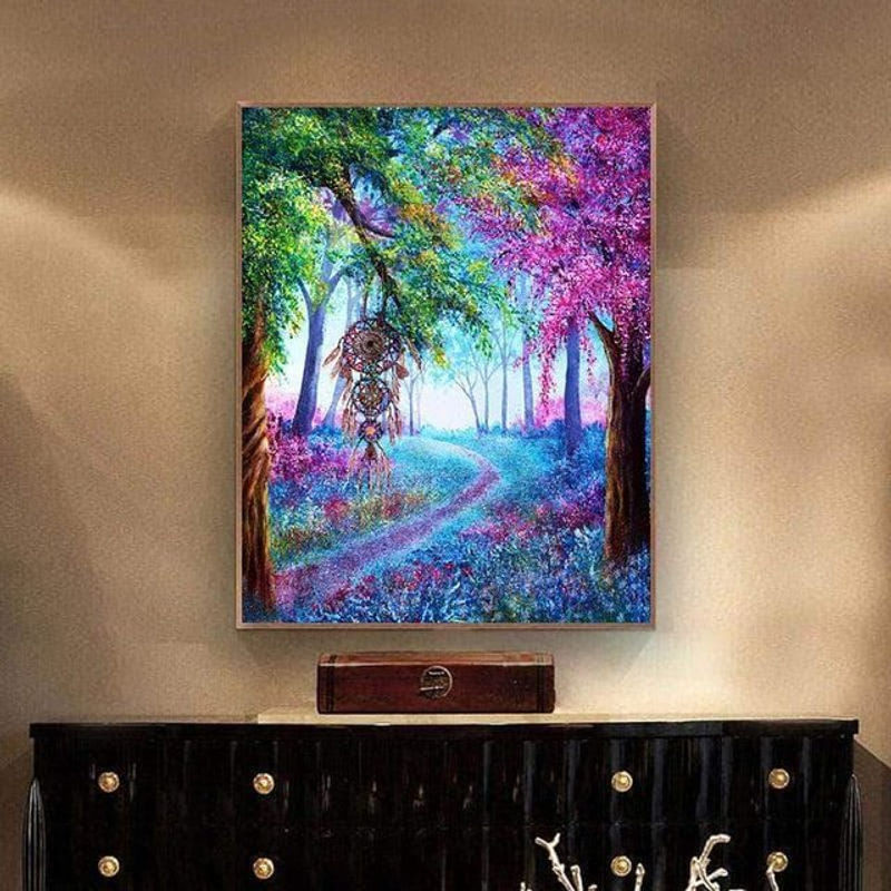 FIYO 5D DIY Diamond Painting Set Fantasy Wald und Bäume, Mehrfarbig, B/H: 20 x 30 cm - Bild 1