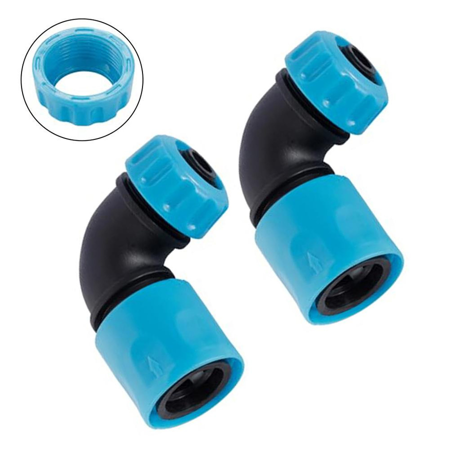 LEENKEA Gartenschlauch-Verbindungsstück Set mit 2 Winkelstücken und Schnellkupplungen für 1/2 Zoll (12,5 mm) zur Gartenbewässerung und Autowäsche - Bild 5