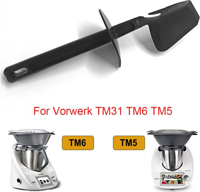 Teigschaber Spatel aus Silikon für Vorwerk Thermomix TM31 TM5 TM6 in Schwarz - Bild 1
