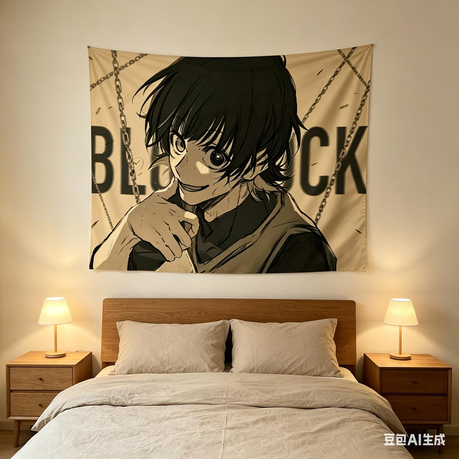 Blue Lock Bachira Meguru Wandteppich von JMG Household Supplies, bunter Anime-Wandbehang aus Polyester, Breite: 40 cm, Höhe: 60 cm - Bild 2