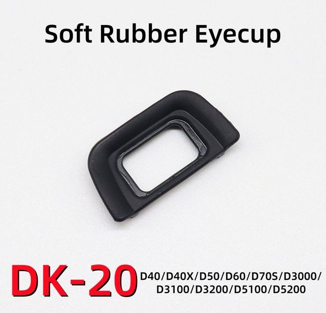 Silikon Kamera-Augenmuschel Sucherabdeckung DK-20 für Nikon DSLR in Schwarz - Bild 1