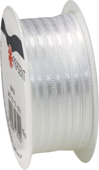 Weißes Satinband aus Polyester mit 3 mm Breite für Hochzeit, Ostern und Weihnachten - Bild 1