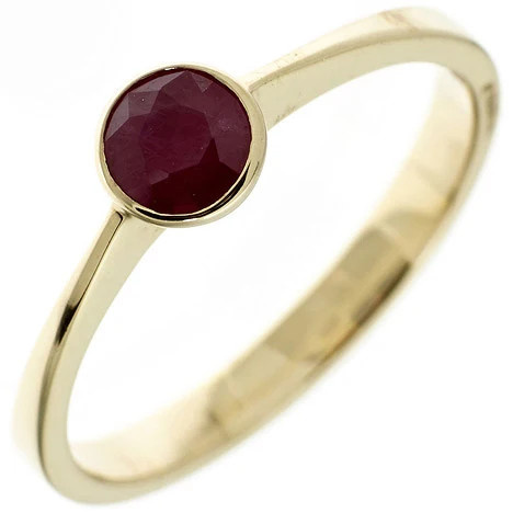 Colfem Ring 333 Gelbgold, Rubin, Damen, Ringgröße 56 - Bild 1