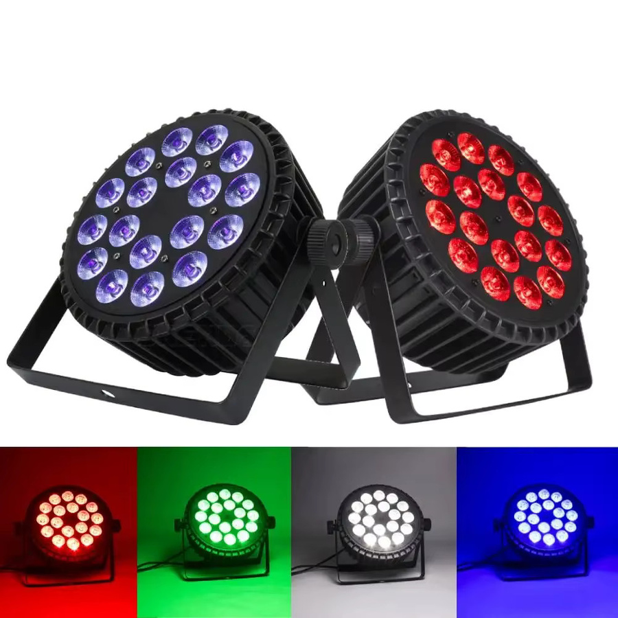 SHEHDS LED Flat Par Licht RGBW Aluminium DJ Scheinwerfer für Disco und Weihnachtsbeleuchtung - Bild 2