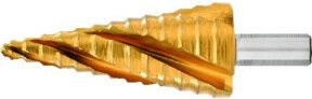 Exact Stufenbohrer HSS TiN mit 4-fach Spiralnute in Gold, 6-30mm - Bild 1
