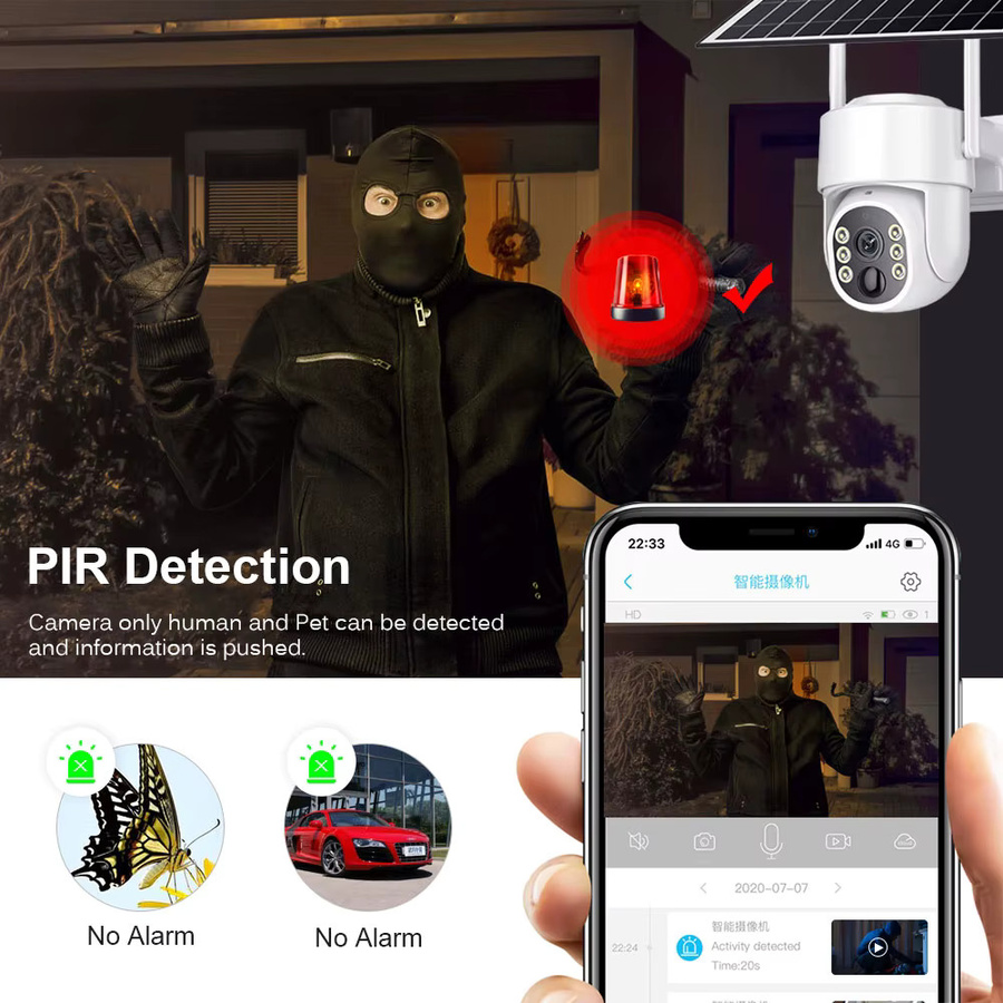 Smart Life 5MP Drahtlose Outdoor WiFi Überwachungskamera mit Solarpanel und PTZ-Funktion in Weiß - Bild 4