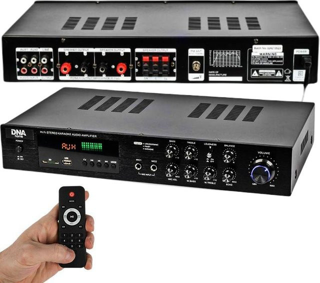 DNA Ampli 5.0 Stereo HiFi Soundverstärker mit Bluetooth, USB und FM in Schwarz - Bild 1