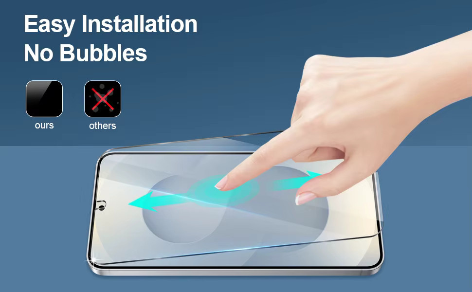 3 Stück Displayschutzfolie aus gehärtetem Glas für Samsung Galaxy S26 S25 S24 S23 S22 Ultra Plus und S24 FE, transparent, kompatibel mit Fingerabdruck-Entsperrung - Bild 2