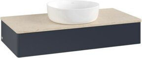 V&B Waschtischunterschrank Antao ohne Frontstruktur in Mattweiß, B/T/H: 100 x 50 x 19 cm - Bild 1