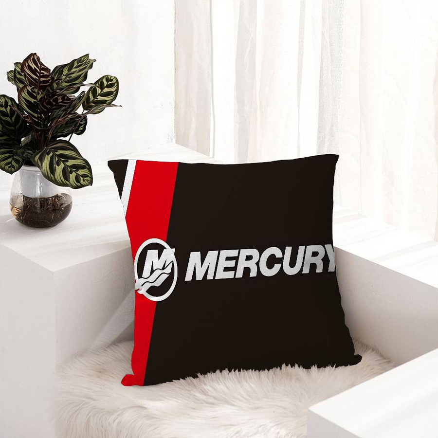 M-Mercurys Racing Kissenbezug aus Peach Skin für Sofakissen, B/H: 45 x 45 cm, Schwarz Rot Weiß - Bild 3