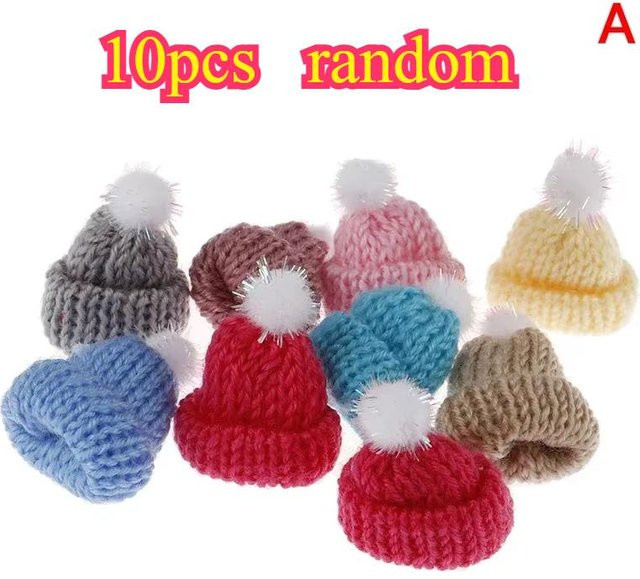 Discover Intime Gemischtes Wollgarn Mini-Mütze Kopfbedeckung, 10-teiliges Set, ab 3 Jahren - Bild 1