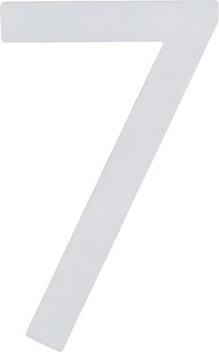 Nachtleuchtende Hausnummer 7 von ALPERTEC in Weiß aus Kunststoff, B/H/T: 18,0 x 9,7 x 0,4 cm - Bild 1