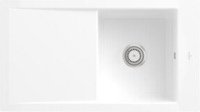 Villeroy & Boch Spüle Timeline 50 Flat bündig in Snow White mit Ablauffunktion und Handbetätigung - Bild 1