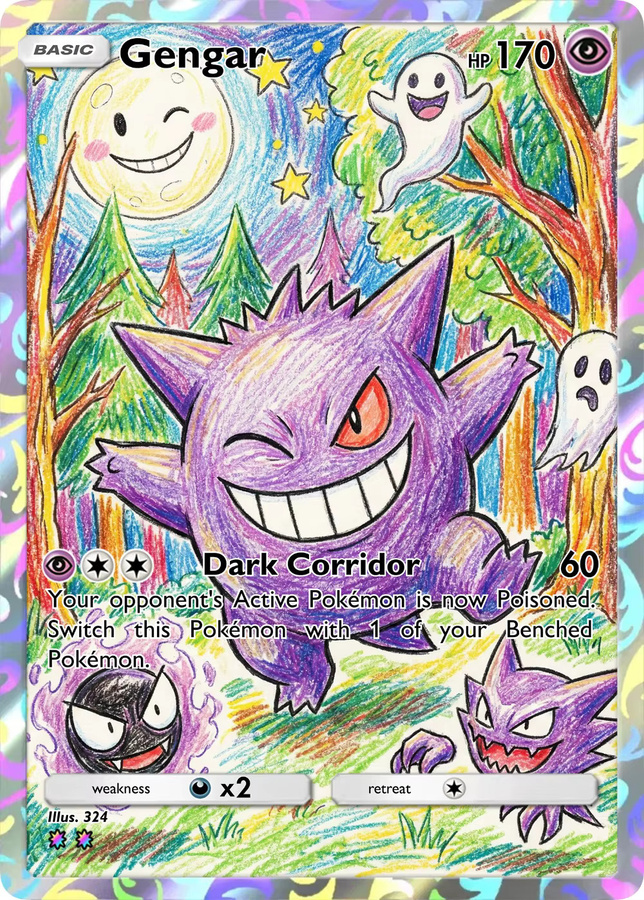 Keeppley Pokémon Gengar, Sammelkarten, 5-teiliges Set, bunt/mehrfarbig - Bild 2