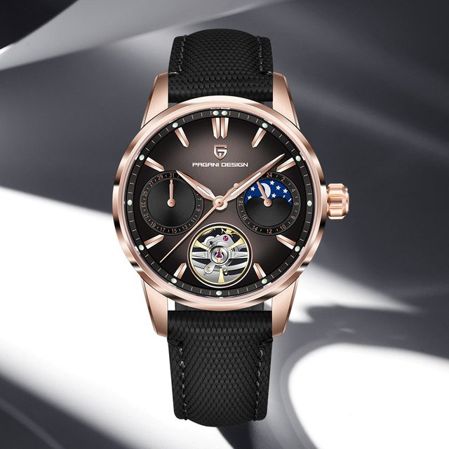 PAGANI DESIGN Armbanduhr, Automatik, Tourbillon, Mondphase, Saphirglas, Herren - Bild 1