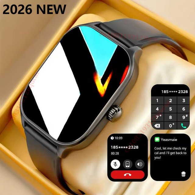 Ola Esporte Smartwatch Hw12 mit 2,01 Zoll Farbdisplay für Android und iOS, Bluetooth Anrufannahme und Fitness-Tracker in Schwarz oder Blau - Bild 1