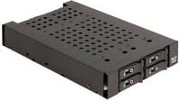Delock 3.5 Wechselrahmen für 4 x M.2 NVMe SSD mit Slim SAS SFF-8654 Anschluss in Schwarz - Bild 1