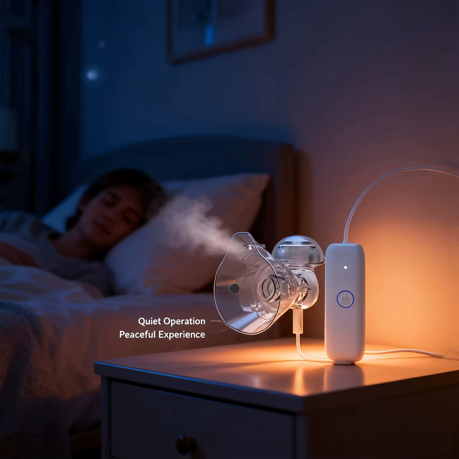 Jitesy Tragbarer Mesh-Inhalator Geräuscharmer Ultraschall-Zerstäuber in Weiß - Bild 3