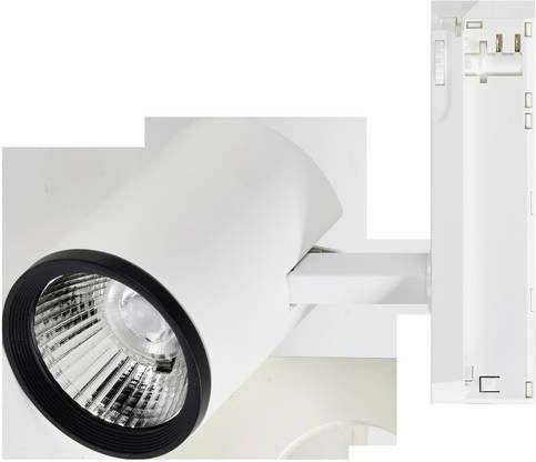 Megaman MM78863 LED-Schienenstrahler in Weiß mit Adapter für 3-Phasen-Stromschienen, Cool White - Bild 1
